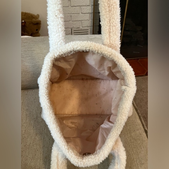 Brown suede Sherpa lined purse - Picture 3 of 7